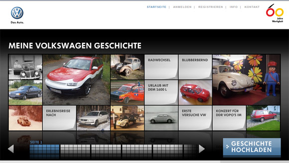 60 Jahre VW Webseite